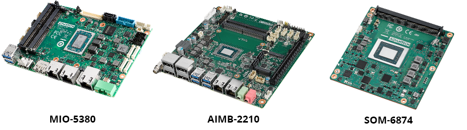 MIO-5380, AIMB-2210 and SOM-6874