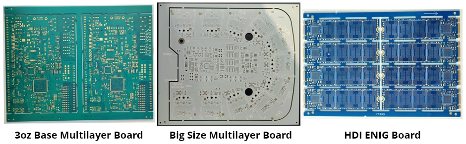 3oz Base Multilayer Board, Big Size Multilayer Board and HDI ENIG Board