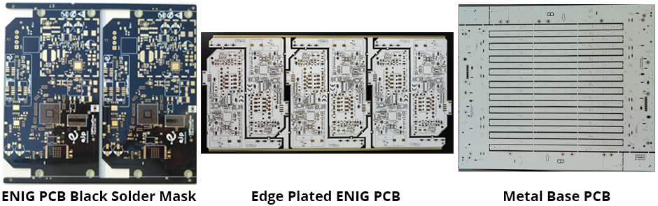 ENIG PCB Black Solder Mask, Edge Plated ENIG PCB and Metal Base PCB